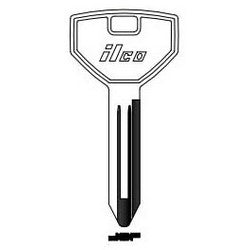 Kaba Ilco 1793V NP A13 | Vehicle Key Blank, Brass, Nickel Plated, 13 Price Group, For Chrysler