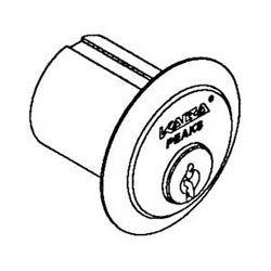 Kaba Ilco 3402-03-1010-S | Rim Lock Cylinder, Peaks Classic, Standard, 140 6-Pin, Uncombinated, S Keyway, Polished Brass