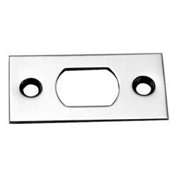 Kaba Ilco 4510-03P-5012 | Mortise Cylinder Deadbolt Faceplate, 1-1/8" Bolt Front, Bright Brass Permanent, For 2-3/4" Bolt Strike