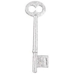 Kaba Ilco 5B MI A22 | Bit Key, 0.2" Post, 0.09" Neck, 0.5" Width x 0.44" Height x 0.09" Thickness Bit, Malleable Iron, Nickel Plated, 22 Price Group