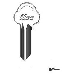 Kaba Ilco 61T NP A22 | Cylinder Lock Key Blank, Brass, Nickel Plated, 22 Price Group, For Assa