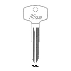 Kaba Ilco 62DU NP A03 | Vehicle Key Blank, Brass, Nickel Plated, 3 Price Group, For Nissan