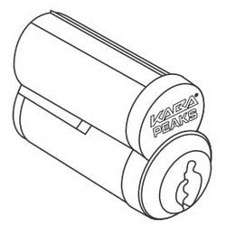 Kaba Ilco 6840-04-1006-S | Cylinder Lock Interchangeable Core, Peaks Classic, 140 6-Pin, Uncombinated, S Keyway, Small format, Spring Cover