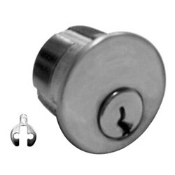 Kaba Ilco 7165SE2-26D-KA2 | Mortise Cylinder Lock, 5-Pin, Schlage E Keyway, 2 Keyed Alike, Adams Rite Cam, 1.36" Diameter x 1" Length, Satin Chrome