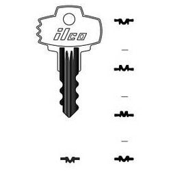 Kaba Ilco 750 NP A13 | Cylinder Lock Key Blank, Brass, Nickel Plated, 13 Price Group, For Dominion Lock