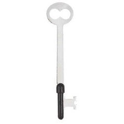 Kaba Ilco 7B ST A11 | Bit Key, 0.2" Post, 0.1" Neck, 0.39" Width x 0.41" Height x 0.08" Thickness Bit, Steel, Nickel Plated, 11 Price Group