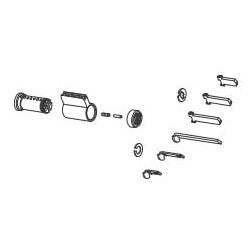 Kaba Ilco 8400-26D-1095-PS | Lock Cylinder Kit, Peaks Preferred, Universal, Uncombinated, 95, Plug and Shell, Key-In-Knob, PS Keyway, Satin Chrome