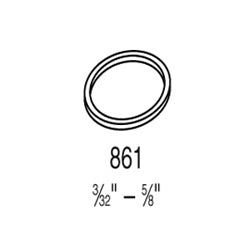 Kaba Ilco 861E-03-10 | Mortise Cylinder Collar, Solid, 5/32" Thickness, Bright Brass