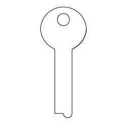 Kaba Ilco 885BL-085 NS A51 | Safe Deposit Key Blank, 0.35" Width x 0.08" Thickness, Natural Nickel Silver, 10 Price Group, For Yale