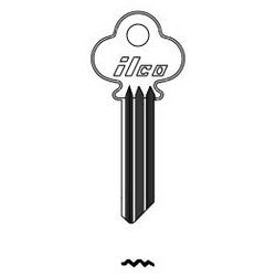 Kaba Ilco 994ARM NP A20 | Cylinder Lock Key Blank, Brass, Nickel Plated, 20 Price Group, For Yale