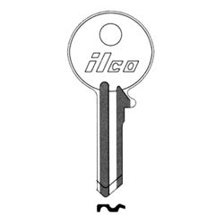 Kaba Ilco 997D NP A02 | Cylinder Lock Key Blank, 5-Pin, Small, Brass, Nickel Plated, 2 Price Group, For Yale