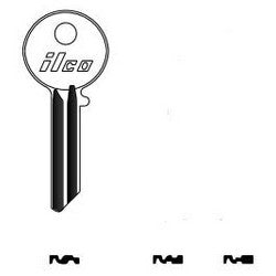 Kaba Ilco 997JA NP A10 | Cylinder Lock Key Blank, 5-Pin, Small Sectional, Brass, Nickel Plated, 10 Price Group, For Yale