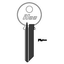 Kaba Ilco 998TMK NP A15 | Cylinder Lock Key Blank, 6-Pin, Brass, Nickel Plated, 15 Price Group, For Yale