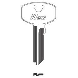 Kaba Ilco 999K2 NP A10 | Cylinder Lock Key Blank, 6-Pin, Brass, Nickel Plated, 10 Price Group, For Yale