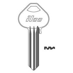 Kaba Ilco A1011H7 NP A10 | Cylinder Lock Key Blank, 6-Pin, Brass, Nickel Plated, 10 Price Group, For Corbin/Russwin