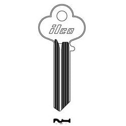 Kaba Ilco A1015M NS A55 | Cylinder Lock Key Blank, 6-Pin, Master, Natural Nickel Silver, 15 Price Group, For Lockwood