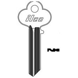 Kaba Ilco A1015R NS A59 | Cylinder Lock Key Blank, 6-Pin, Natural Nickel Silver, 19 Price Group, For Lockwood