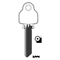Kaba Ilco A1517 NS A31 | Cylinder Lock Key Blank, Look-Alike, 6-Pin, Natural Nickel Silver, 6 Price Group, For Medeco