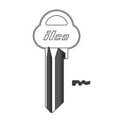 Kaba Ilco AS25 NP A22 | Cylinder Lock Key Blank, Brass, Nickel Plated, 23 Price Group, For Assa