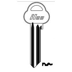 Kaba Ilco AS72 NP A22 | Cylinder Lock Key Blank, 6-Pin, Brass, Nickel Plated, 23 Price Group, For Assa