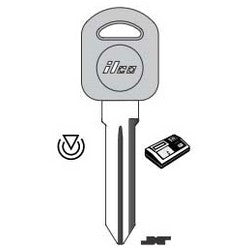 Kaba Ilco B103-PT5 NP | Vehicle Key Blank, Natural Brass, For General Motors