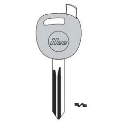 Kaba Ilco B111-GTS NP A71 | Vehicle Key Shell, Look-Alike, Brass, Nickel Plated, With GTI Transponder, For General Motors