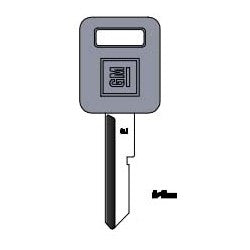 Kaba Ilco B50GP NP A10 | Key Blank, Look-Alike, Primary, C, Brass, Nickel Plated, 10 Price Group, For General Motors Original