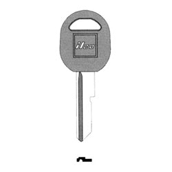 Kaba Ilco B51-P NP A09 | Vehicle Key Blank, Plastic Head, Brass, Nickel Plated, 9 Price Group, For General Motors
