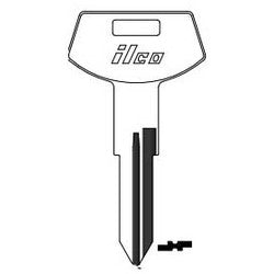Kaba Ilco B68 NP A06 | Vehicle Key Blank, Brass, Nickel Plated, 6 Price Group, For General Motors