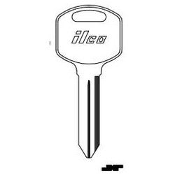 Kaba Ilco B85 NP A06 | Vehicle Key Blank, Brass, Nickel Plated, 6 Price Group, For General Motors
