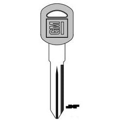 Kaba Ilco B86GP NP A13 | Key Blank, Look-Alike, Brass, Nickel Plated, 13 Price Group, For General Motors Original
