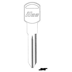 Kaba Ilco B92-NP NP A36 | Vehicle Key Blank, Brass, Nickel Plated, 36 Price Group, For General Motors