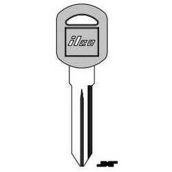 Kaba Ilco B92-P NP A09 | Vehicle Key Blank, Plastic Head, Brass, Nickel Plated, 9 Price Group, For General Motors