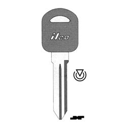 Kaba Ilco B97-PT NP | Vehicle Key Blank, Transponder Key, Brass, Nickel Plated, For General Motors