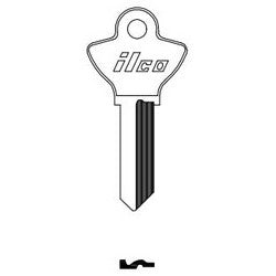 Kaba Ilco C1096LN NP A04 | Cylinder Lock Key Blank, Brass, Nickel Plated, 4 Price Group, For Elgin