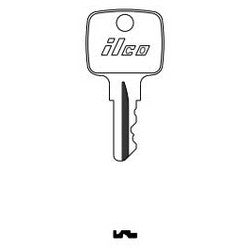 Kaba Ilco C1098JD NP A13 | Vehicle Key Blank, Brass, Nickel Plated, 13 Price Group, For Indak, John Deere, Yard Tractor