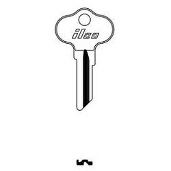 Kaba Ilco CH3 NP A14 | Vehicle Key Blank, Brass, Nickel Plated, 14 Price Group, For Chrysler Outboards, Polaris