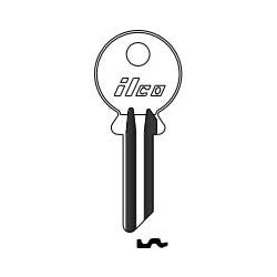 Kaba Ilco CS91ER NP A19 | Cylinder Lock Key Blank, Brass, Nickel Plated, 19 Price Group, For Cisa