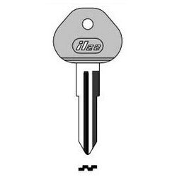 Kaba Ilco DA25-P NP A09 | Vehicle Key Blank, Plastic Head, Brass, Nickel Plated, 9 Price Group, For Nissan, Subaru