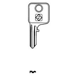 Kaba Ilco DM110 NP A13 | Cylinder Lock Key Blank, Brass, Nickel Plated, 13 Price Group, For Dom