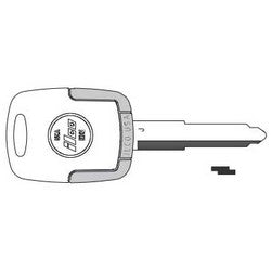 Kaba Ilco EB3-J-MAZ24 NP A61 | Vehicle Key Blade, J, Brass, Nickel Plated, 61 Price Group, For Mazda
