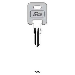 Kaba Ilco FIC3-P NP A09 | Vehicle Key, Black Plastic Head, Brass, Nickel Plated, 9 Price Group, For FIC