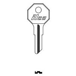 Kaba Ilco H1098X NP A06 | Vehicle Key Blank, Brass, Nickel Plated, 6 Price Group, For General Motors