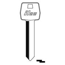 Kaba Ilco H60 NP A04 | Vehicle Key Blank, Brass, Nickel Plated, 4 Price Group, For Ford