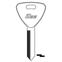 Kaba Ilco H62 NP A06 | Vehicle Key Blank, Brass, Nickel Plated, 6 Price Group, For Ford