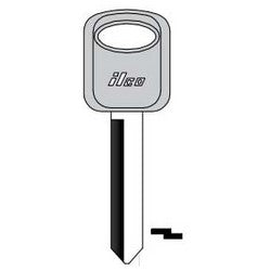 Kaba Ilco H67-P NP A09 | Vehicle Key Blank, Plastic Head, Brass, Nickel Plated, 9 Price Group, For Ford
