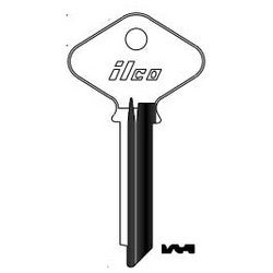 Kaba Ilco H998VE NP A20 | Cylinder Lock Key Blank, 7-1/2-Pin, Sectional, Brass, Nickel Plated, 20 Price Group, For Yale