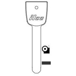 Kaba Ilco HO01-SVC NS A40 | Vehicle Key Blank, Special Key Machine, Natural Brass, 8 Price Group, For Honda Automobile