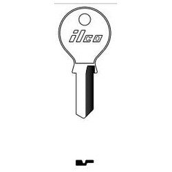 Kaba Ilco HU3 NP A13 | Cylinder Lock Key Blank, Brass, Nickel Plated, 13 Price Group, For Huwill