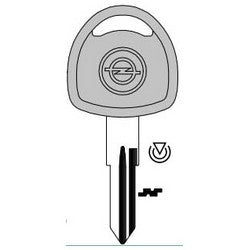 Kaba Ilco HU46T2 NP | Vehicle Key Blank, Transponder Key, Natural Brass, For General Motors